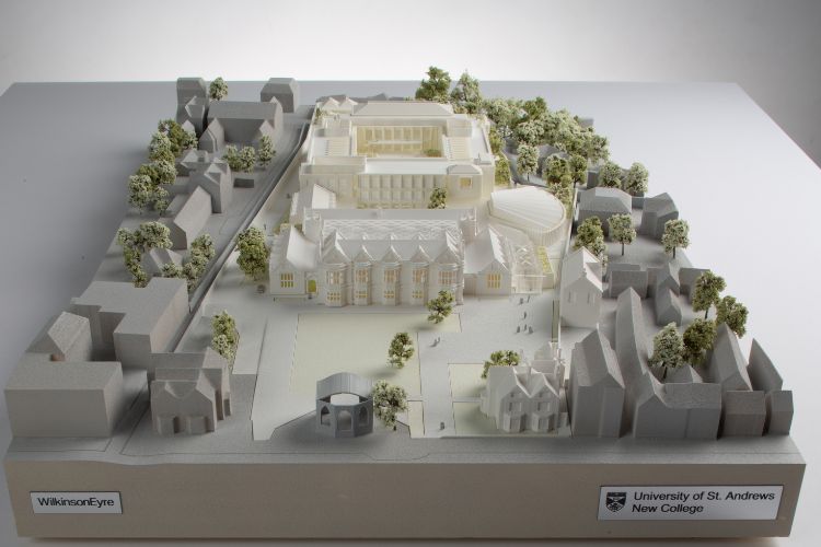 An architect's model of the proposed 'New College' development